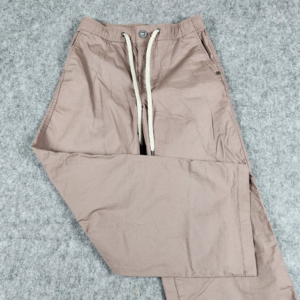 Vuori Ripstop Wide Leg Cropped Pant Women XS Dusty Rose Pink Drawstring VW416